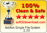 '5/5 Stars Rating' and 
'100% Clean and Safe to install Soft32Download Award':
Product is 100% clean of adware/spyware/trojans/viruses and it is safe to install
