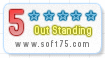 5 stars award on Soft75.com:
'Great job, we're really impressed!'
